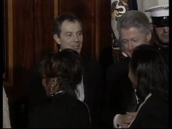 USA: BRITISH PRIME MINISTER BLAIR ATTENDS WHITE HOUSE DINNER UPDATE News Clip