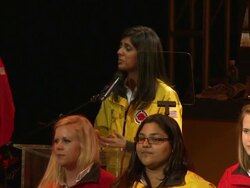 SPEECH - Tanya Shah at City Year Los Angeles "Spring Break" Fundraiser Stock Footage
