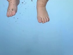 HD: Baby Bathing Stock Footage