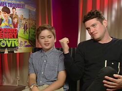 INTERVIEW Theo Stevenson and Mathew Horne on how acting with kids have made Mat broody for children at the Horrid Henry Interviews at London London. (Footage by WireImage Video/Getty Images Entertainment Video) Stock Footage