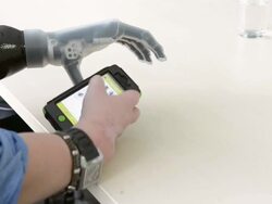 Close-up shot, Patrick demonstrates how he can Stock Footage