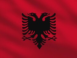 Albanian flag Stock Footage
