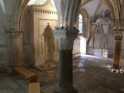 Jerusalem, the Coenaculum (Cenacle), room of the Last Supper in Mount Zion Stock Footage