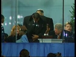 USA: CLINTON LIGHTS UP CHRISTMAS TREE News Clip