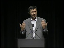 Ahmadinejad at Columbia University, protest, headline News Clip