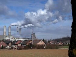 CRANE: Power station Stock Footage