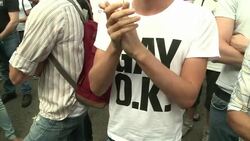 CLEAN : Kissing party at Russian consulate News Clip