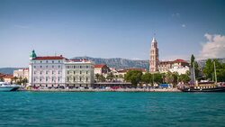 Split Waterfront, Croatia Stock Footage