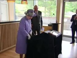 Queen Elizabeth II Unveils Plaque News Clip