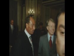 UPITN 10 3 79 PRESIDENTS CARTER AND SADAT MEET FOR PEACE TALKS News Clip