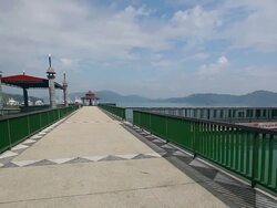 Ita Thao pier,Sun Moon Lake(ä¼Šé”é‚µç¢¼é ­æ—¥æœˆæ½­) Stock Footage