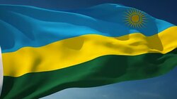 4K Rwanda Flag - Loopable Stock Footage