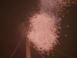 MS Transformer exploding on power pole  / Unspecified Stock Footage