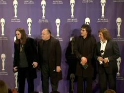 21st Annual Rock and Roll Hall of Fame Induction Ceremony press room Stock Footage