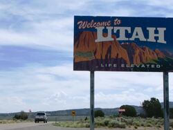 Welcome to Utah Sign Stock Footage