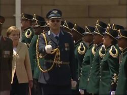 German chancellor with military honour guard Instructional Video