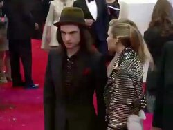 Tom Sturridge at "PUNK: Chaos To Couture" Costume Institute Gala Stock Footage