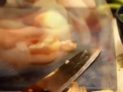 Cutting vegetables Stock Footage