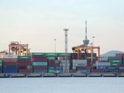Cargo container shipping Stock Footage