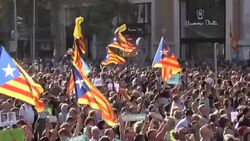 CLEAN : Catalans prostest for independence News Clip