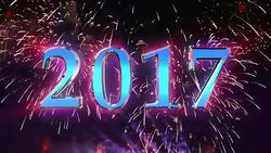 Video of happy new year 2017 fireworks in 4K Stock Footage