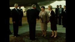 GS 23 3 83 FIRST SOVIET PRIME MINISTER FOR 10 YEARS VISITS YUGOSALVIA News Clip