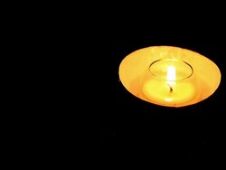 blaze of candle in glass jar on Lok Krathong festival Stock Footage