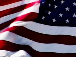 NTSC: Looping US Flag. SD Progressive Frames Stock Footage