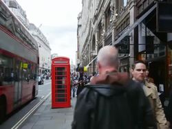 London Strand Road Scene (4K/UHD to HD) Stock Footage