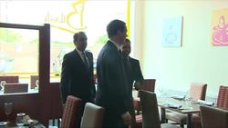 George Osborne leaves an Indian restaurant News Clip