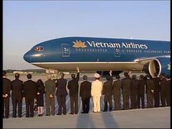 Arrival of Vietnamese president in Washington News Clip