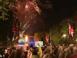 ATMOSPHERE: BBC Concert Diamond Jubilee at Buckingham Palace on June 04, 2012 in London, England (Footage by WireImage Video/Getty Images) Stock Footage