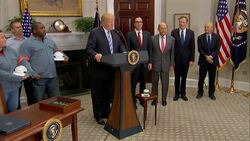 Trump rolls out tariffs, spares Mexico and Canada News Clip