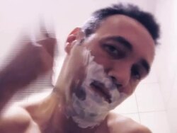 HD: Morning shave Stock Footage