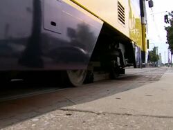 Dallas Area Rapid Transit Trains Driving Stock Footage