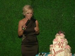 SPEECH: Jennie Garth on event at CMT's Jennie Garth: A Little Bit Country Launch And 40th Birthday Celebration Stock Footage