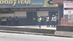 CLEAN : Clashes break out at mother of all protests in Venezuela News Clip