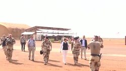 CLEAN : French defence minister arrives in Mali News Clip
