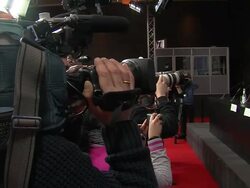 Priyanka Chopra, Farhan Akhtar at Don - The King Is Back Press Conference: 62nd Berlin International Film Festival 2012 at the Grand Hyatt on February 10, 2012 in Berlin, Germany. (Footage by WireImage Video/Getty Images Entertainment Video) Stock Footage