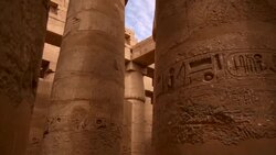 Hypostyle Hall from Karnak Temple, Luxor Egypt Stock Footage