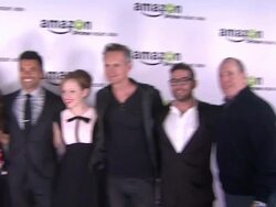 Matt Malloy, Yara Martinez, Mark Consuelos, Alicia Sable at Amazon.com Red Carpet Launch Party Stock Footage