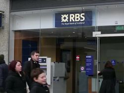 General Views Of Royal Bank Of Scotland Branch Stock Footage