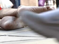Dirty feet Stock Footage