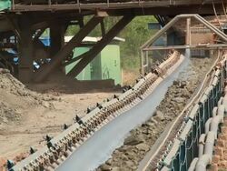 Slag conveyor. Stock Footage