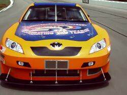 TS CU TD ZO MS ZI Racecar driving on racetrack toward camera / Long Pond, Pennsylvania, USA Stock Footage