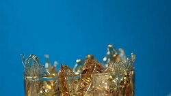 Beverage splash Stock Footage