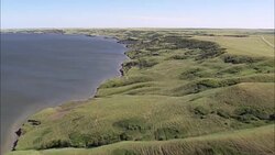 Missouri River - Aerial View - South Dakota, Corson County, United States Stock Footage
