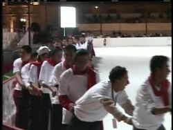 More than 200 children in Mexico City are attempting to break the world record for the longest human chain of skaters News Clip