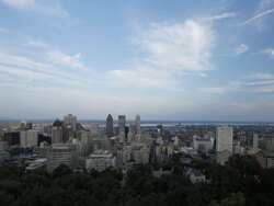 WS T/L View of Bell Centre / Montreal, Quebec, Canada Stock Footage
