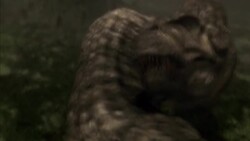 Tyrannosaurus rexes mate and protect eggs in a computer-generated animation. Stock Footage